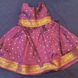 Fancy Sleeveless Satin Embroidered Partywear Frock