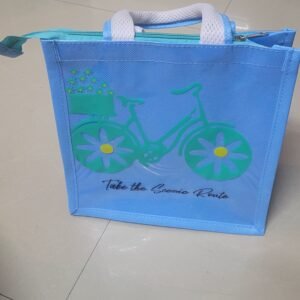 Jute bag with plastic cover